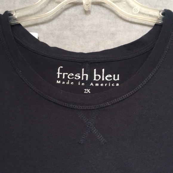 Fresh Bleu Modal Cotton Buttery Soft Blend Bottom Front Pockets Dark Navy 2X - Picture 4 of 11